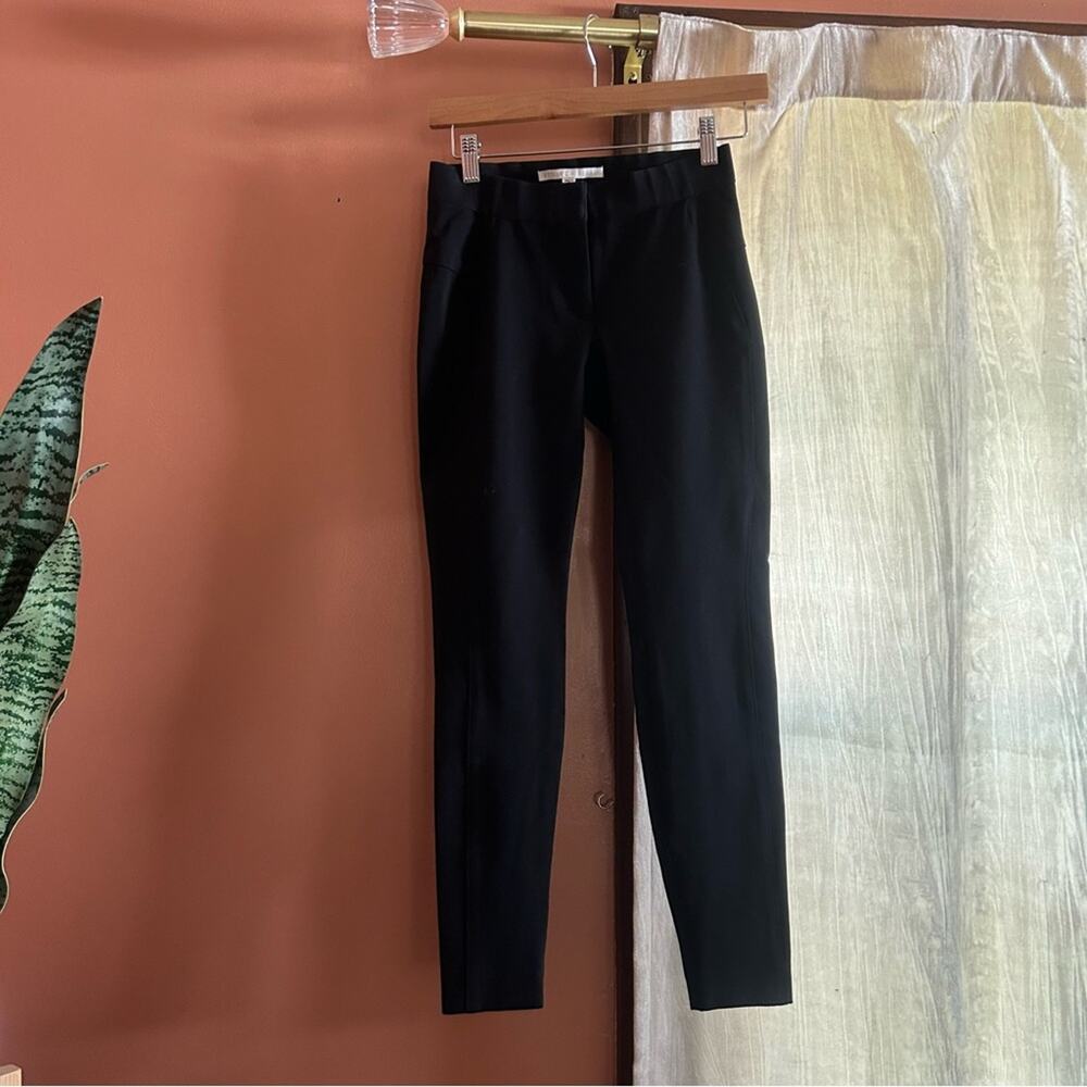 Veronica‎ Beard Pull On Dress Pants Skinny Trousers Elastic Waist Black Size 0